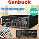 2-канальный усилитель Bluetooth Sunbuck, Hi-Fi усилитель, высокопроизводительный аудиоплеер, сабвуфер, усилитель USB, SD, мощность аудио