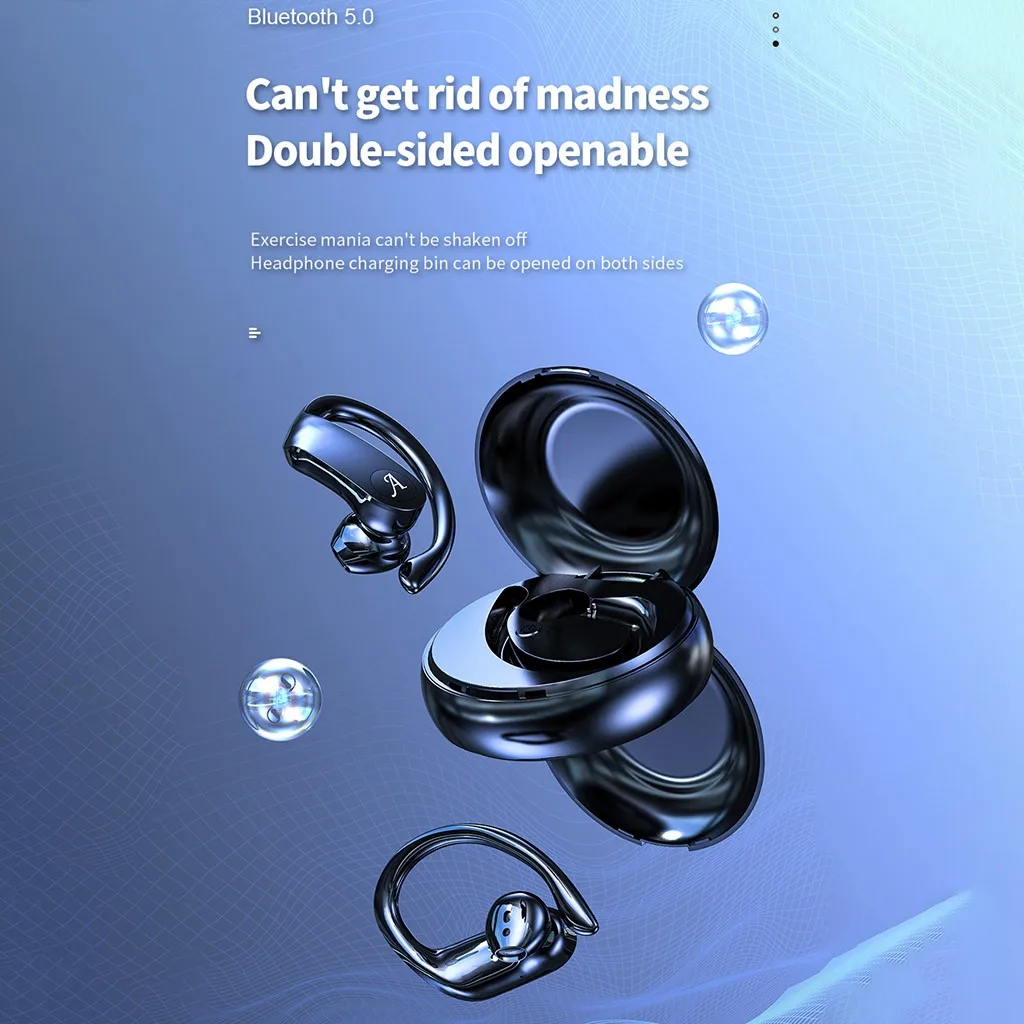 TWS Беспроводные Bluetooth свободные спортивные наушники стерео + чехол для зарядки