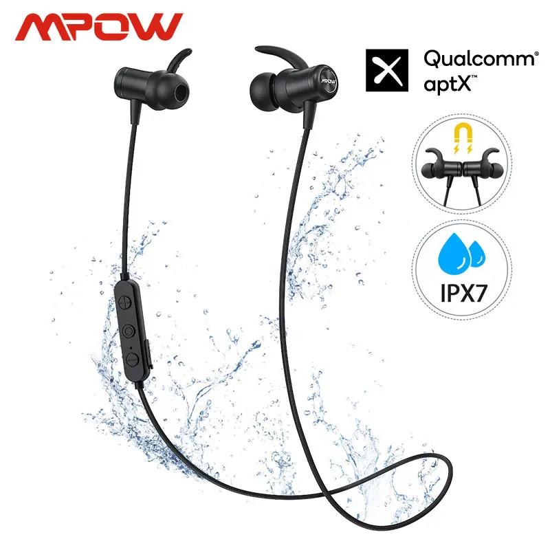 Наушники Mpow S11 APTX Bluetooth 5 0 магнитные IPX7 водонепроницаемые 9 часов проигрывания CVC6.0