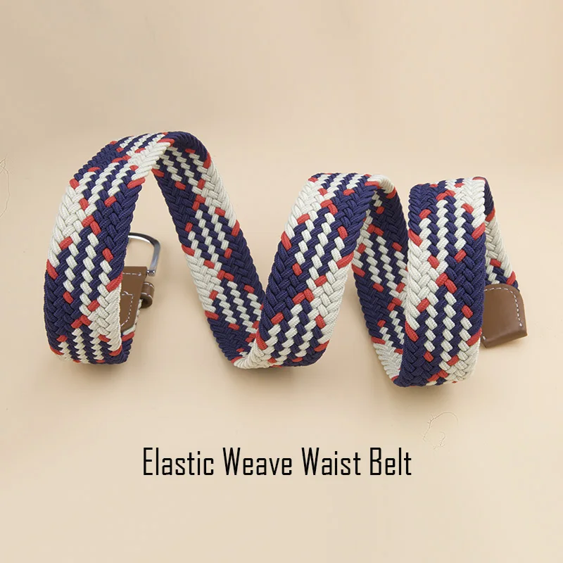 Для женщин эластичные плетением пряжкой пояс брезентовый мужской ремень 2021 для