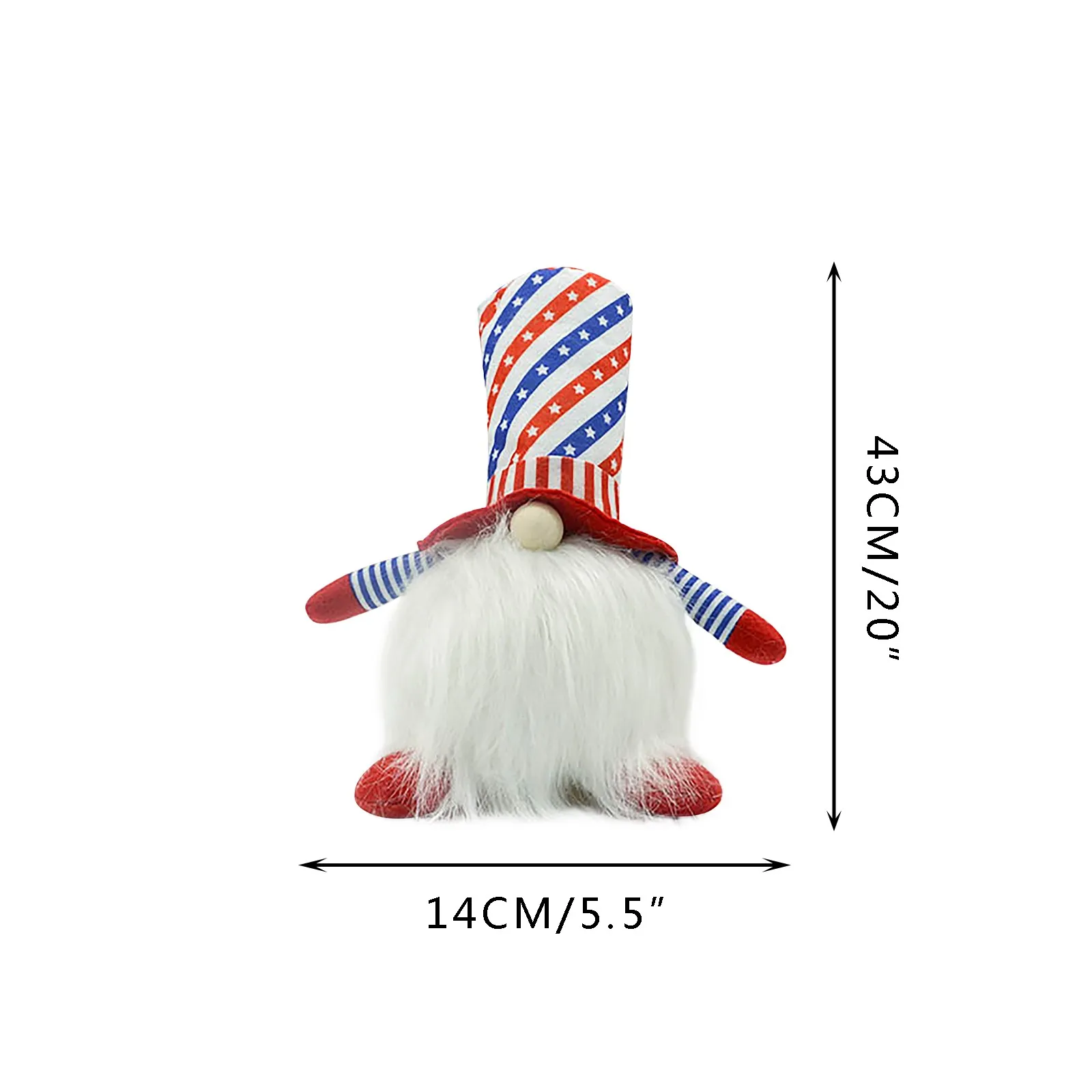 

Cute American Independence Day Doll Pentagram Sitting Dwarf Faceless Doll Plush Toy Gift For Kids Or Girlfriend On July 4th