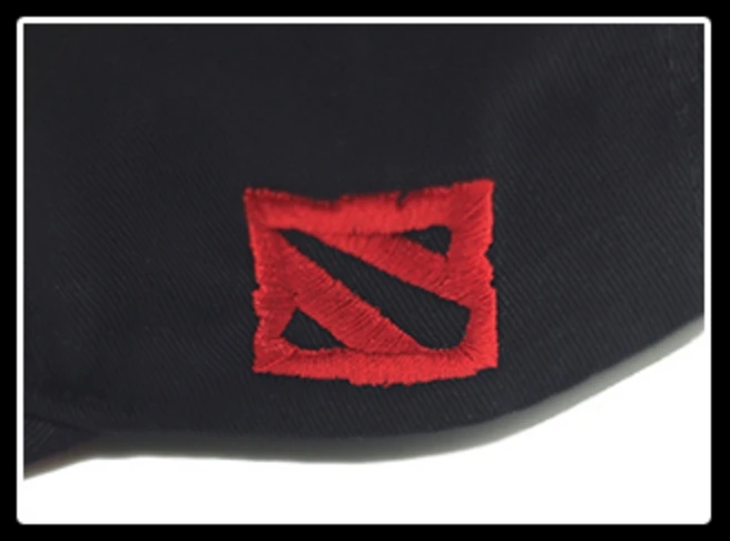 

DOTA 2 Logo Embroidery Snapback Hat Black Outdoor Hip Hop Flat Baseball Cap