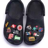 best sell croc shoes charms for clogs shoes sandals decoration garden beach shoes black mom and baby charms for footwear
