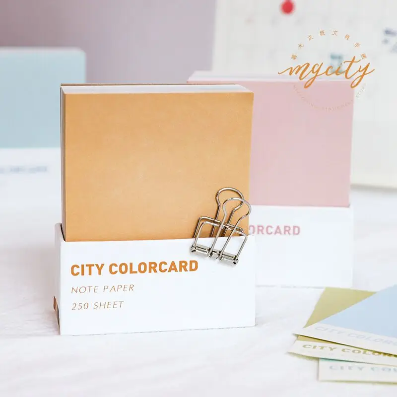 250 листов креативный цветной блокнот пантона для сообщений квадратный офисный