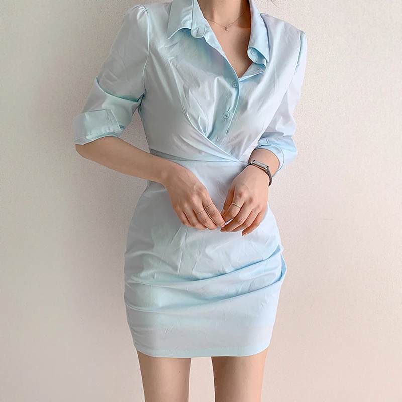 YAMDI винтажные элегантные вечерние женские корейские мини-платья с коротким