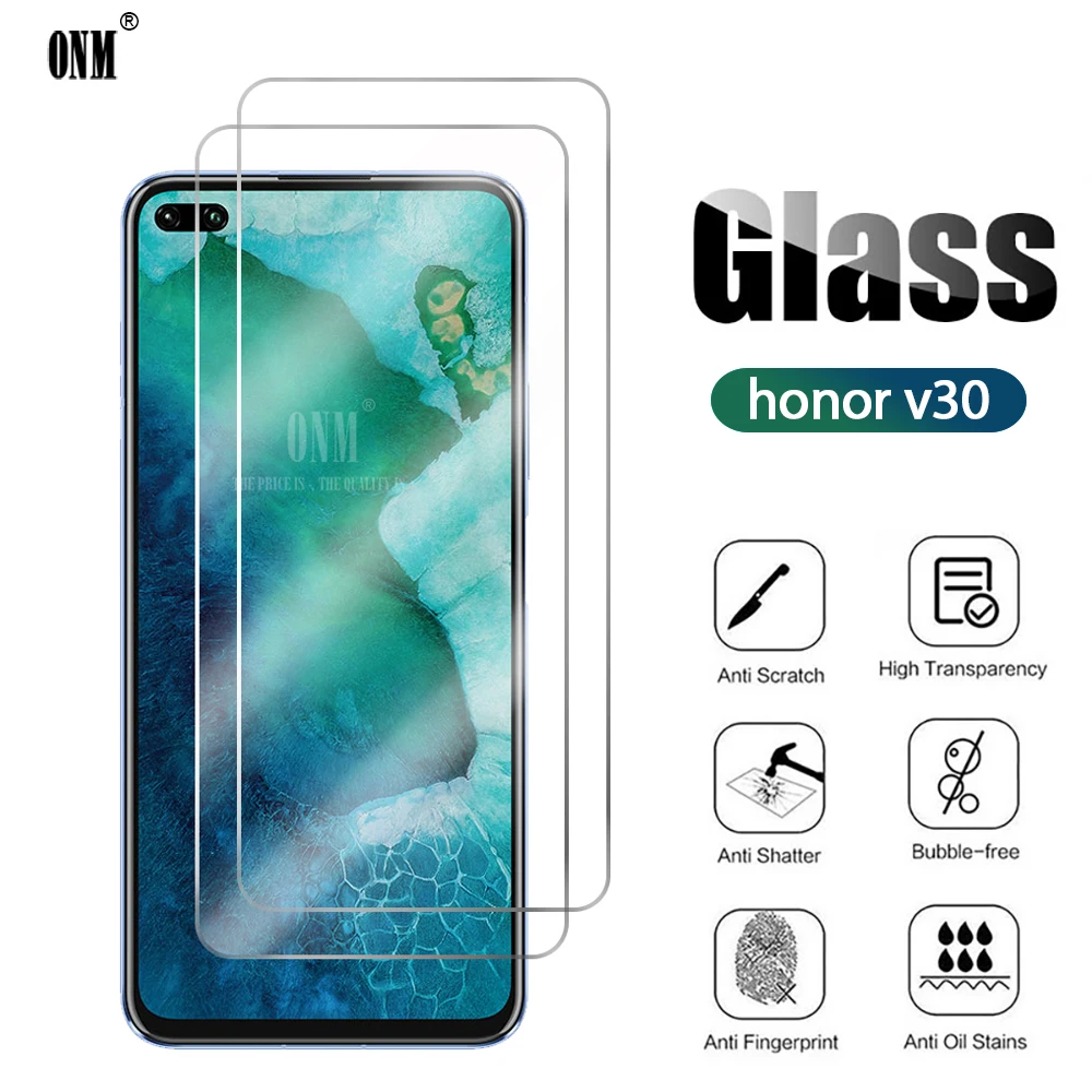 2 шт закаленное стекло для Huawei Honor V30 / Pro Y9S защита экрана 9X Премиум глобальная