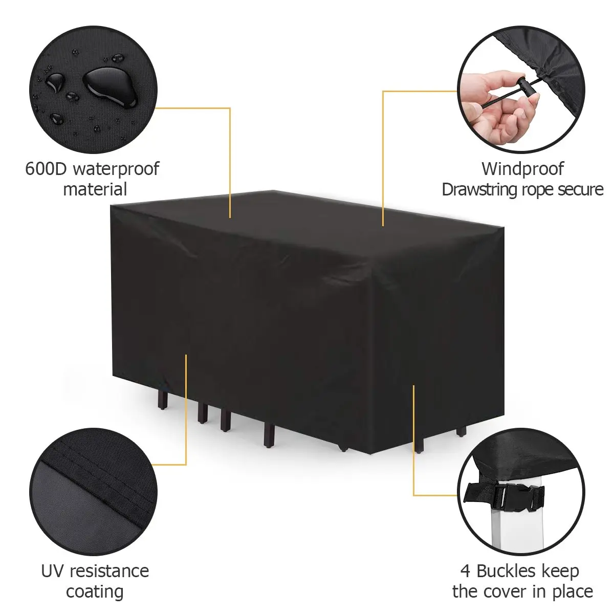 

4 Sizes Outdoor Garden Furniture Cover Waterproof Oxford Sofa Chair Table BBQ Protector Rain Snow Dustproof Protection Cover