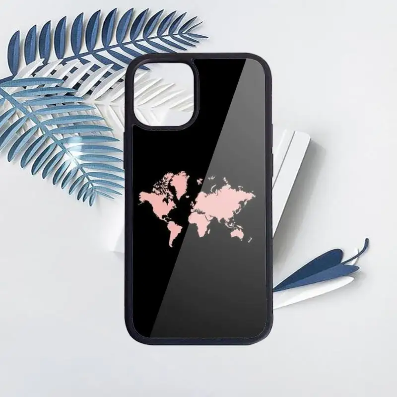 

World Map Travel aircraft Phone Case PC for iPhone 11 12 pro XS MAX 8 7 6 6S Plus X 5S SE 2020 XR