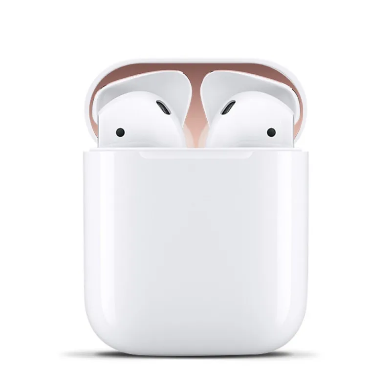 Airpods Беспроводная bluetooth-гарнитура с металлическим покрытием Пылезащитная