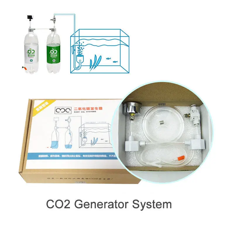 Белый YYAQUA аквариумный аквариум DIY CO2 система CO2 генераторные комплекты с регулировкой воздушного потока давления для водные питомцы и водные растения - Цвет: Белый