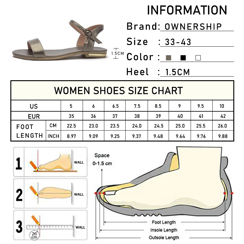 2020 женские босоножки Женская обувь из натуральной кожи на плоской подошве низком