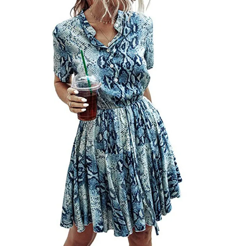 Женское платье рубашка лето 2020 модное клетчатое Полосатое Платье с принтом