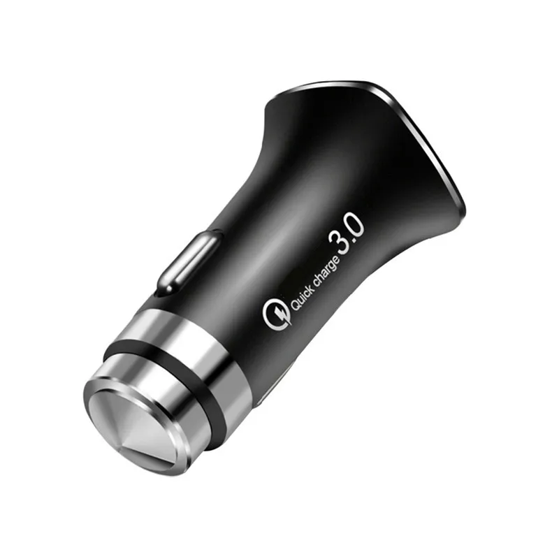Автомобильное зарядное устройство QC 3 0 металлический кабель для быстрой зарядки