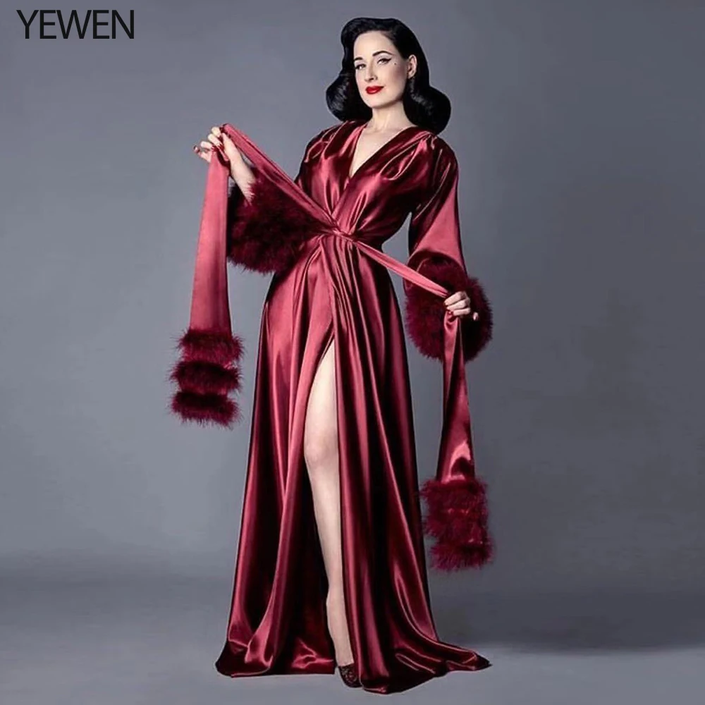 Платье вечернее ТРАПЕЦИЕВИДНОЕ с V-образным вырезом и разрезом | Свадьбы