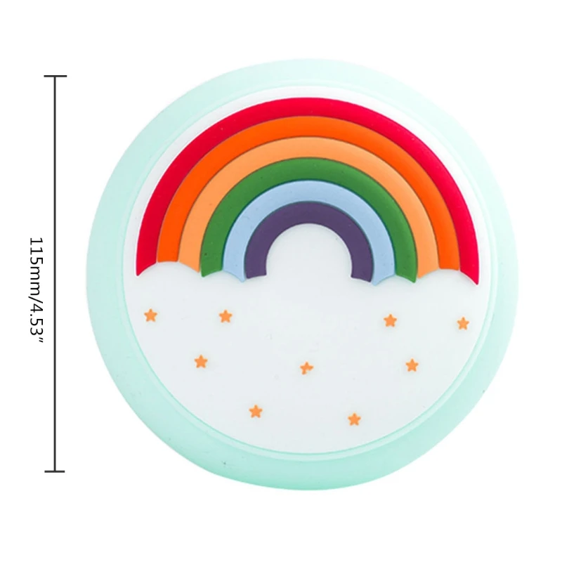 

Cute Rainbow Silicone Night Light Bedroom Bedside Home Office Decoration Creative Gift for Kids