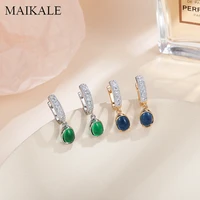 maikale multiple korean earrings aaa cubic zirconia copper gold plated stud earring for women jewelry fashion gifts