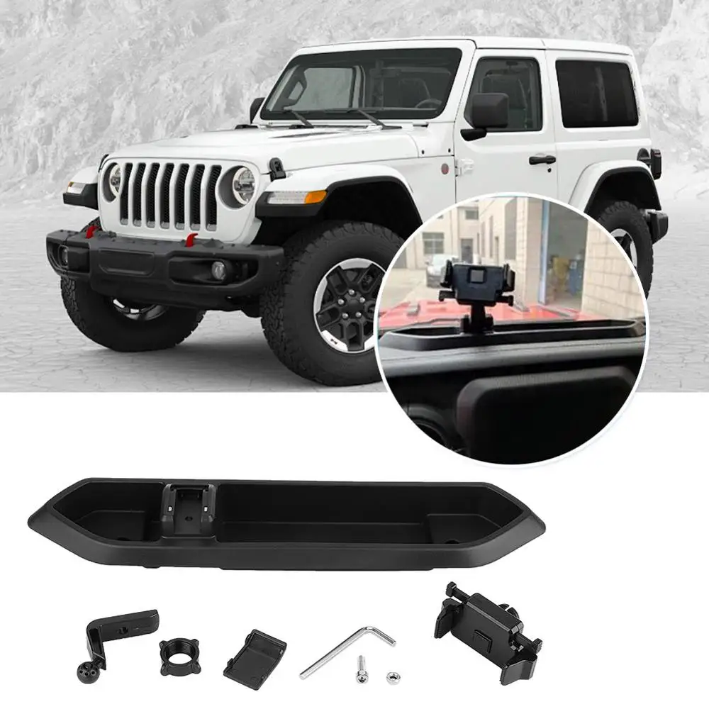 

1 pcs black Shockproof and antiskid Car Phone Holder Free rotation Car ABS Phone Holder Navigation Stand Bracket with tray