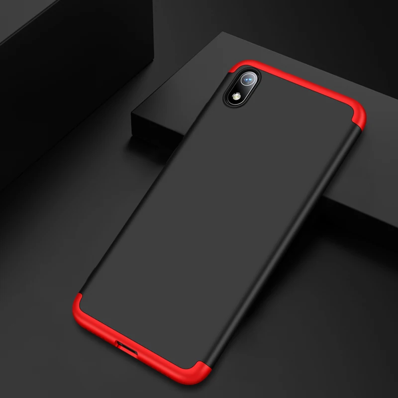 360 Degree Cover For Xiaomi Mi Pocophone F1 Redmi 7A 6A Note 4X Prime Case 3 in 1 Hard PC Protection Matte | Мобильные телефоны и