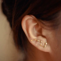 women stud earrings big dipper zodiac constellation ear climbers gold color earrings jewelry gifts1 pair