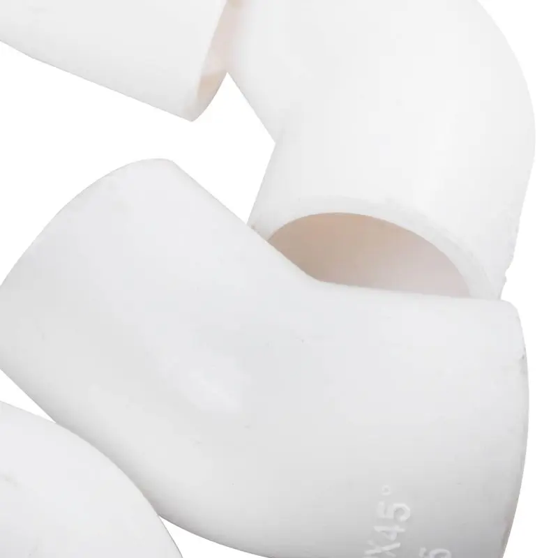 

PVC-U 20mm Drainage Pipe Adapter Connector 45 Degree Elbow White 5 Pcs