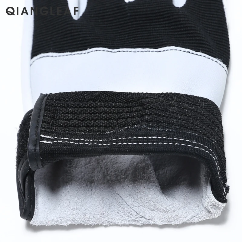 QIANGLEAF Брендовые мужские рабочие защитные перчатки из овечьей кожи садовые для