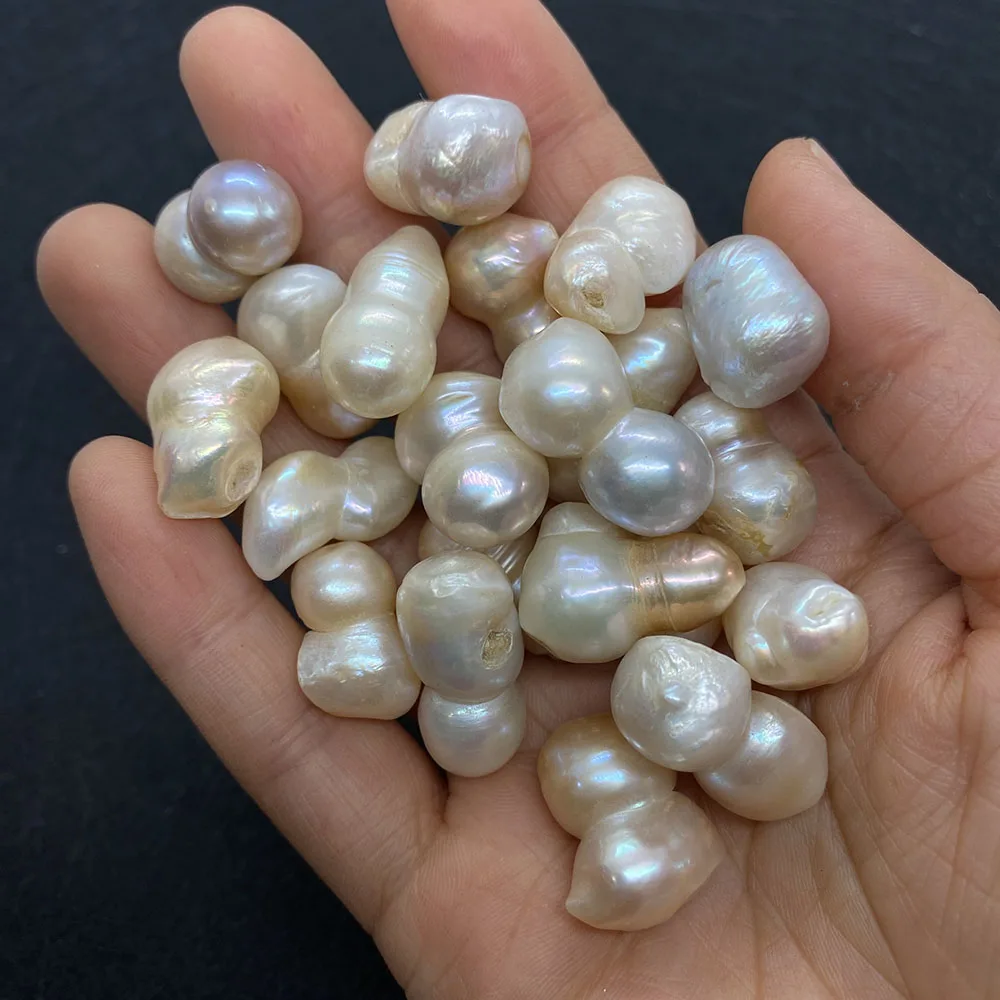 

20pcs White Natural Freshwater Pearl Loose Beads Non-porous Irregular Potato-shaped Bead Jewelry Making Accessories Wholesale