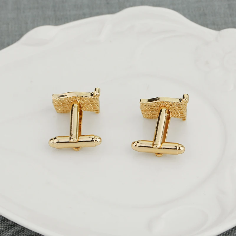 Высокое качество модные мужские рубашки запонки Американский рукав с флагом на