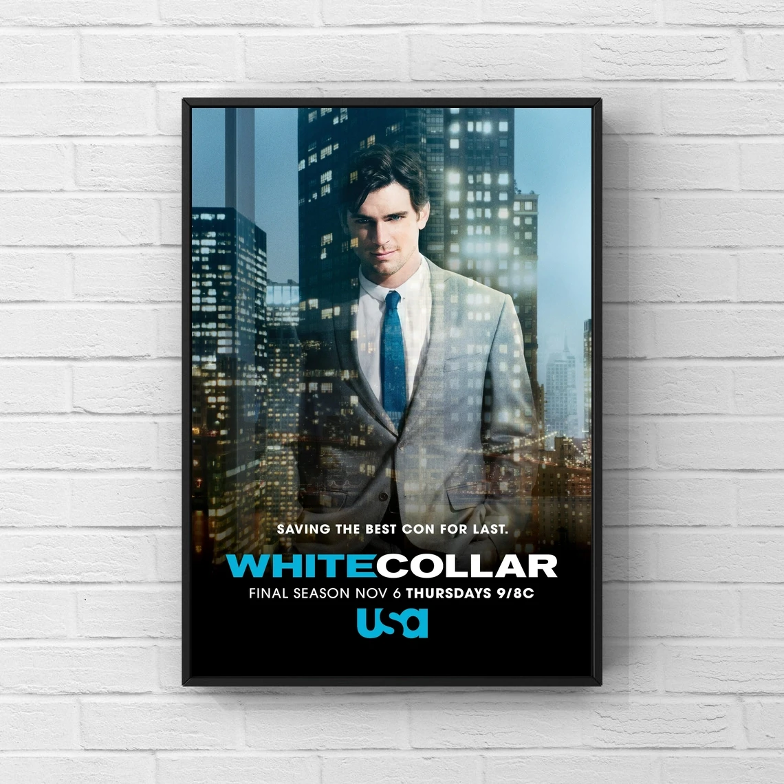 

Белый воротник, Постер для ТВ-сериала, печать на холсте, картина для украшения семьи (без рамки)