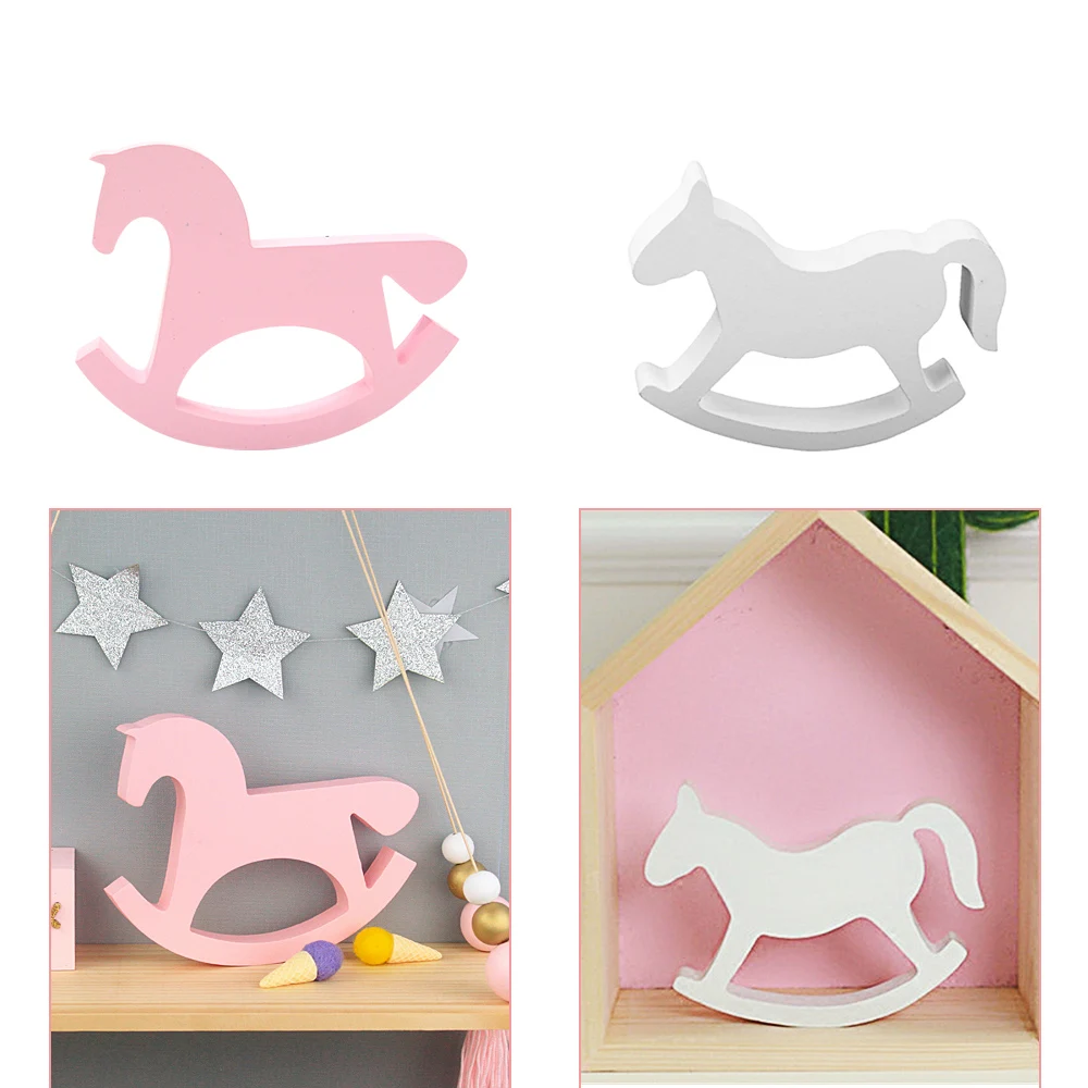 Новинка деревянная лошадка качалка детские игрушки свадебное украшение для дома