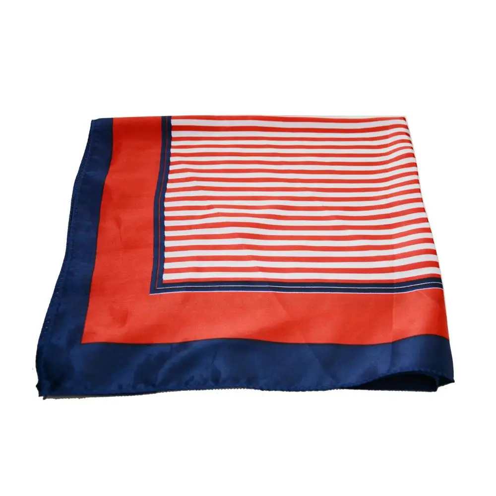 Женский Элегантный квадратный шейный платок из искусственного шелка бандана |