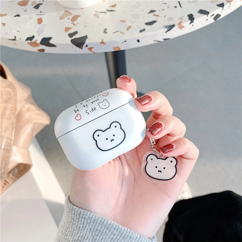 Противоударный чехол для наушников с милым мультяшным медведем AirPods pro Чехол Apple