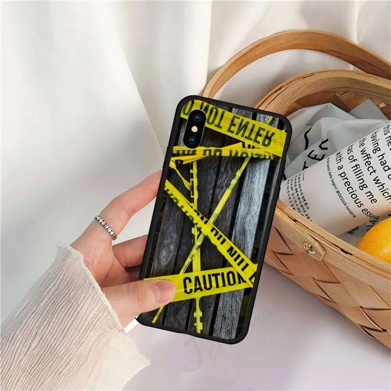 

Yellow Warning Caution Phone Case for iPhone 11 12 mini pro XS MAX 8 7 6 6S Plus X 5S SE 2020 XR