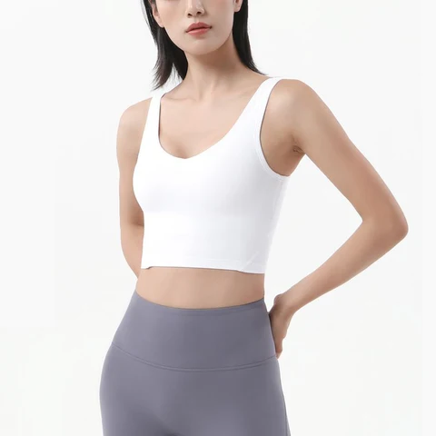 Soisou Nylon Sports Bra Women's Crop Top hingav jooga rinnahoidja jõusaal spordirõivad seksikas naiste spordi aluspesu 6 värvi