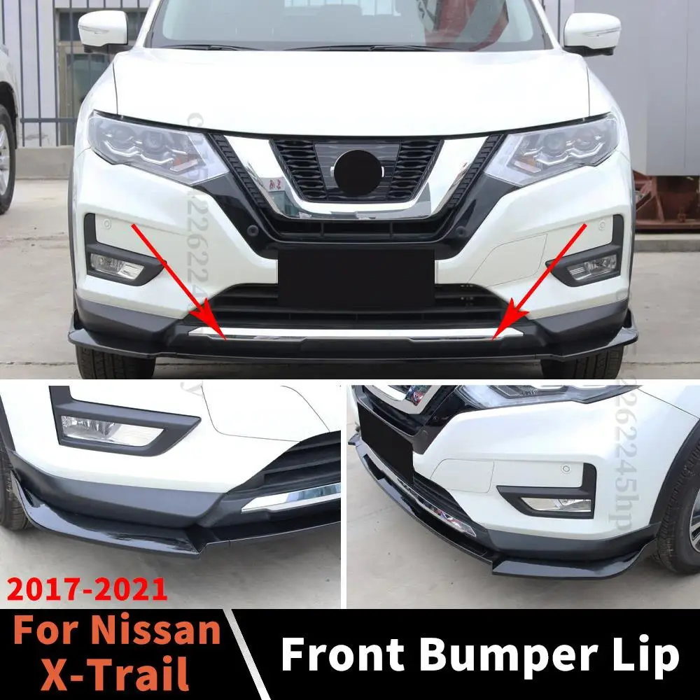 

Front Bumper Lip Chin Spoiler Deflector Decoration Body Kit Refit Splitter For Nissan X Trail X-Trail 2017 2018 2019 2020 2021