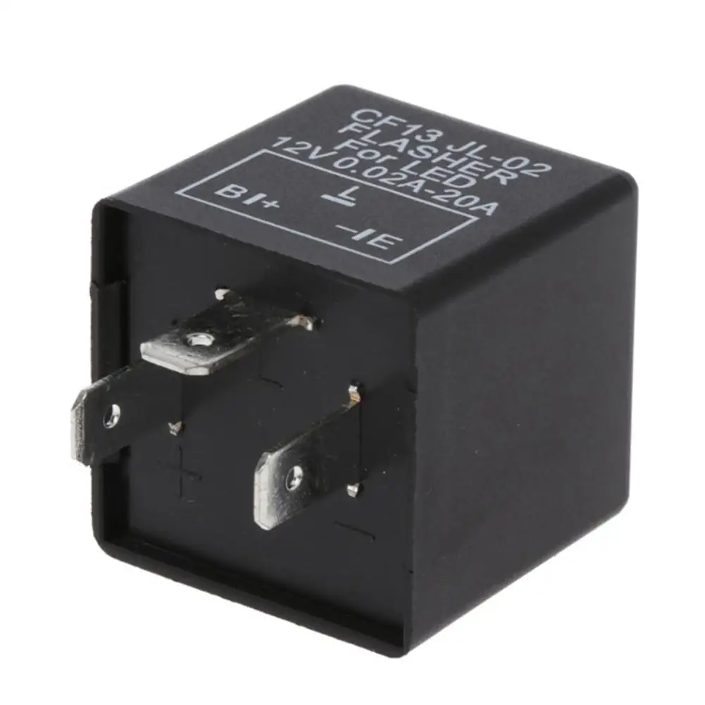 

3Pins Car Motorcycle LED Flasher Relay 12V Universal Freauency LED Turn Signal Electronic Light Flasher Relay Blinker