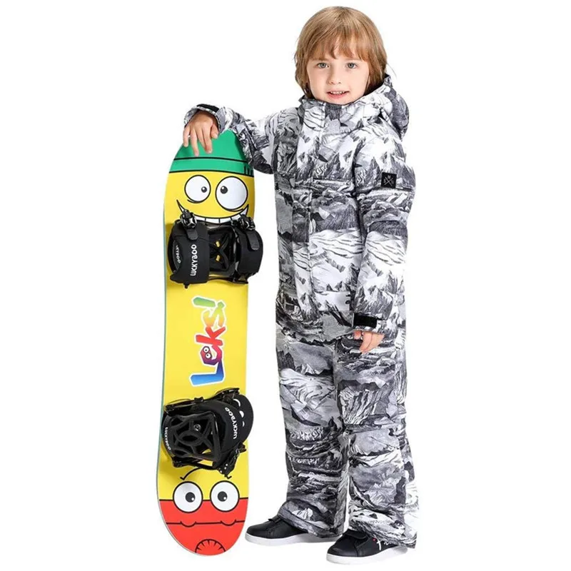 2019 Snow Suit for Kids One Piece Ski Suits Toddlers Jackets Waterproof Overalls Snowboarding Skiing Winter Jacket | Спорт и