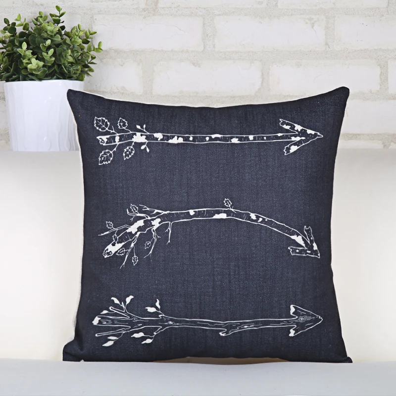 

Nordic Forest Style Square Pillow Hugs Cushion for Home Decor Living Sofa Car Travel Neck Sleeping Pillows Pillowcase 40*40cm