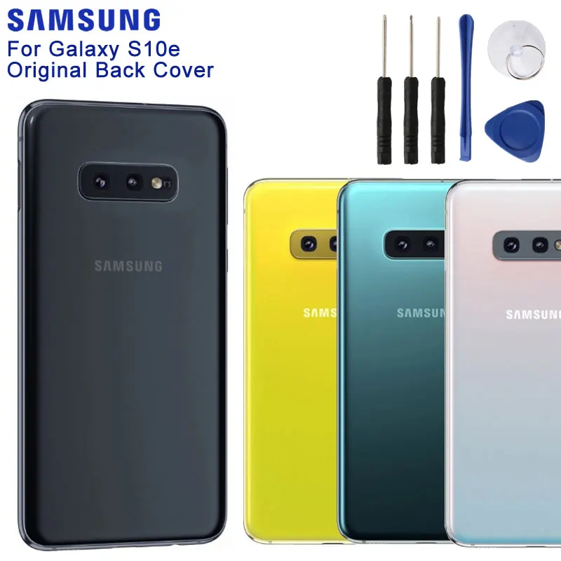 Samsung оригинальная задняя крышка для телефона Задняя панель для samsung Galaxy S10E S10 E SM-G9700 G9700 батарея задняя дверь с инструментом