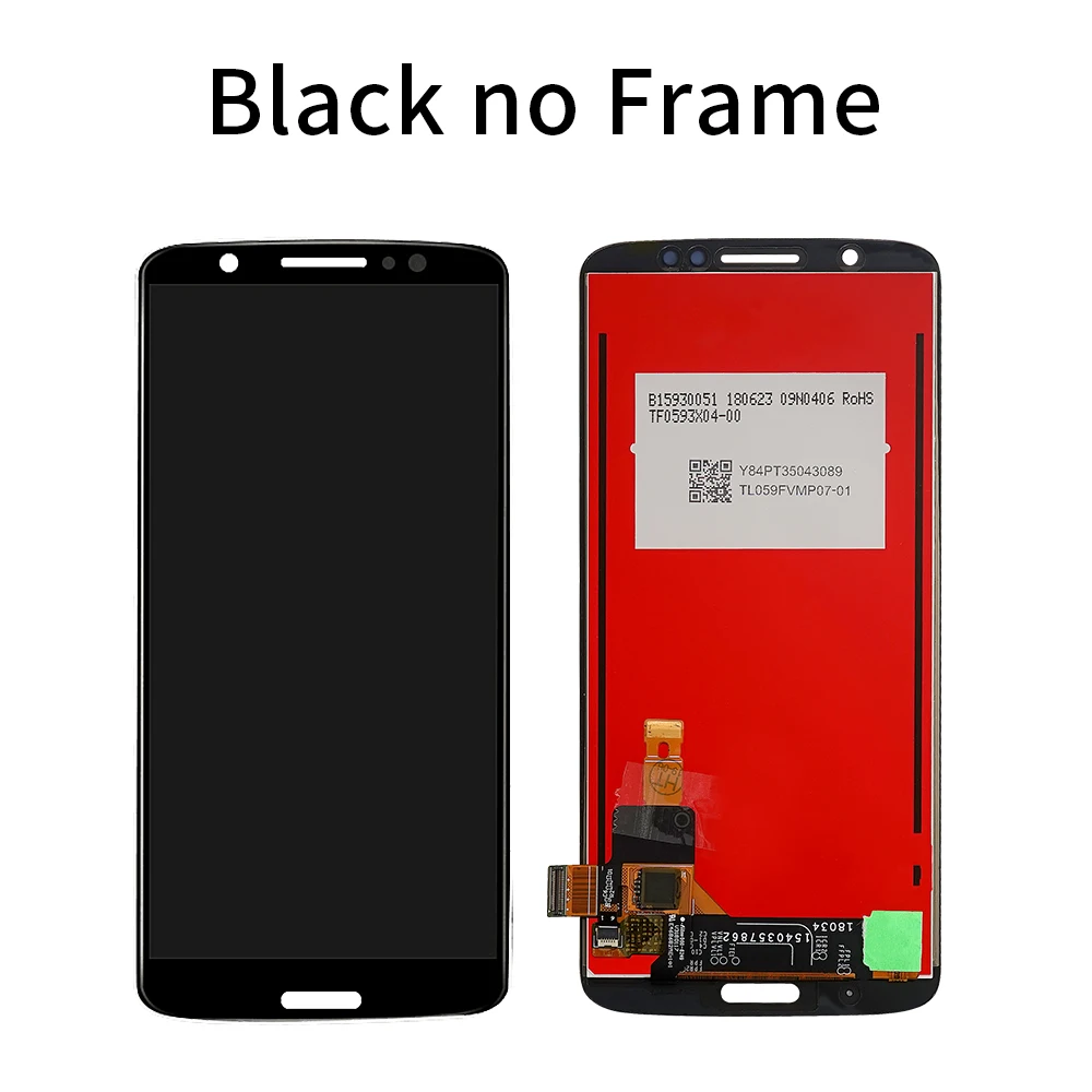 5," дисплей для Motorola Moto G6 Plus lcd сенсорный экран дигитайзер с рамкой для Moto G6 Plus Замена дисплея XT1926 - Цвет: Black no frame