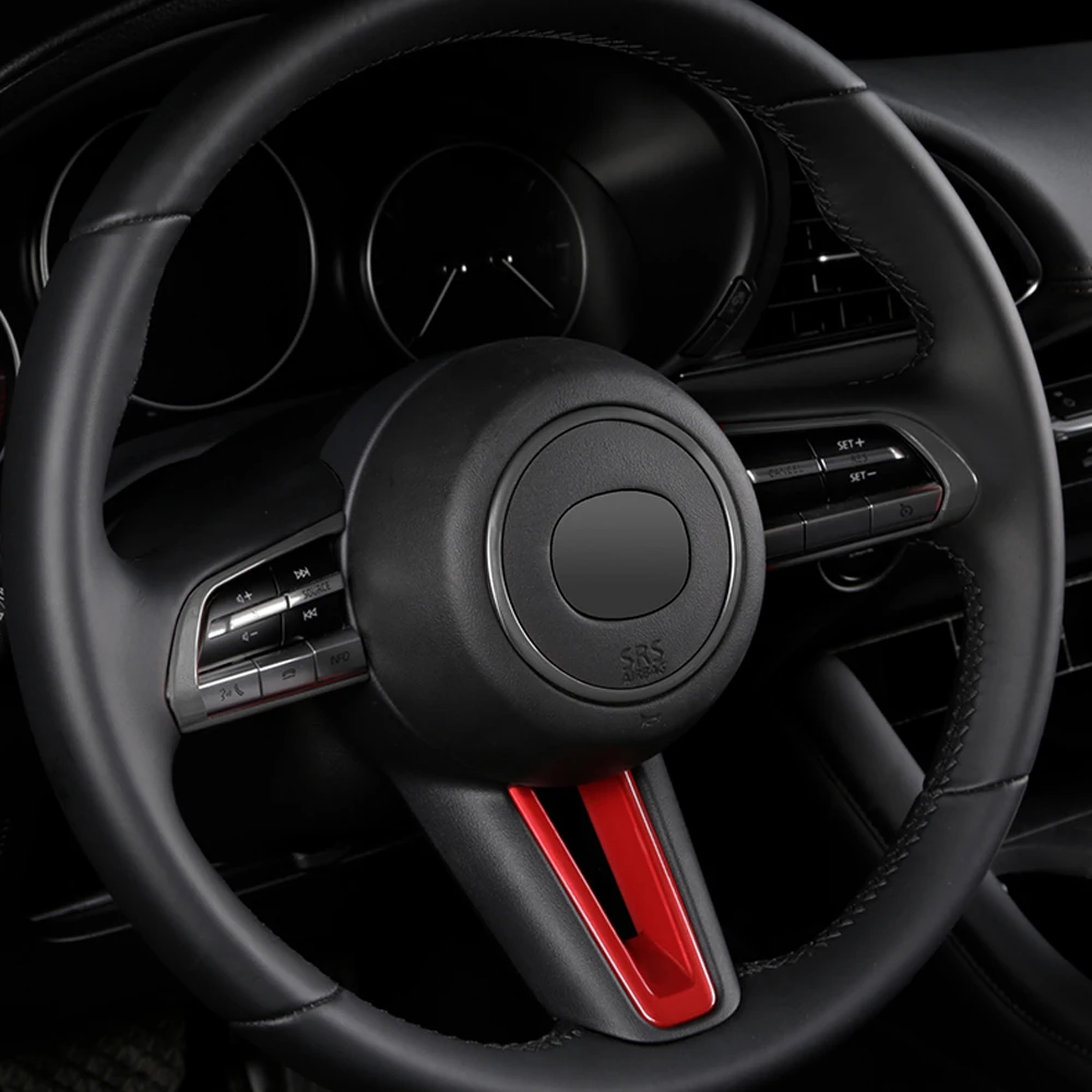 

Car-Styling Accessories Interior Car Steering Wheel Button Cover Trim for Mazda CX-30 2019-2020