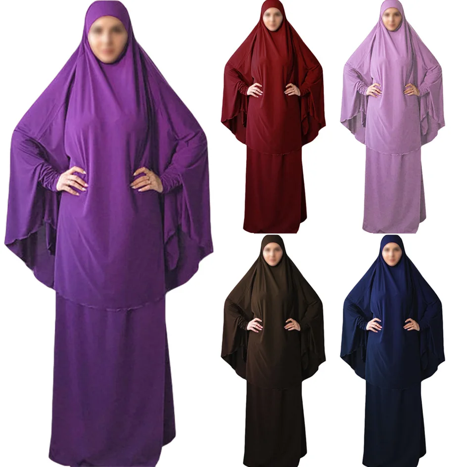 

Ramadan Muslim Burqa Abaya Women Hijab Prayer Dress Islam Overhead Burka Niqab Long Khimar Kaftan Robe Arab Middle East Clothing