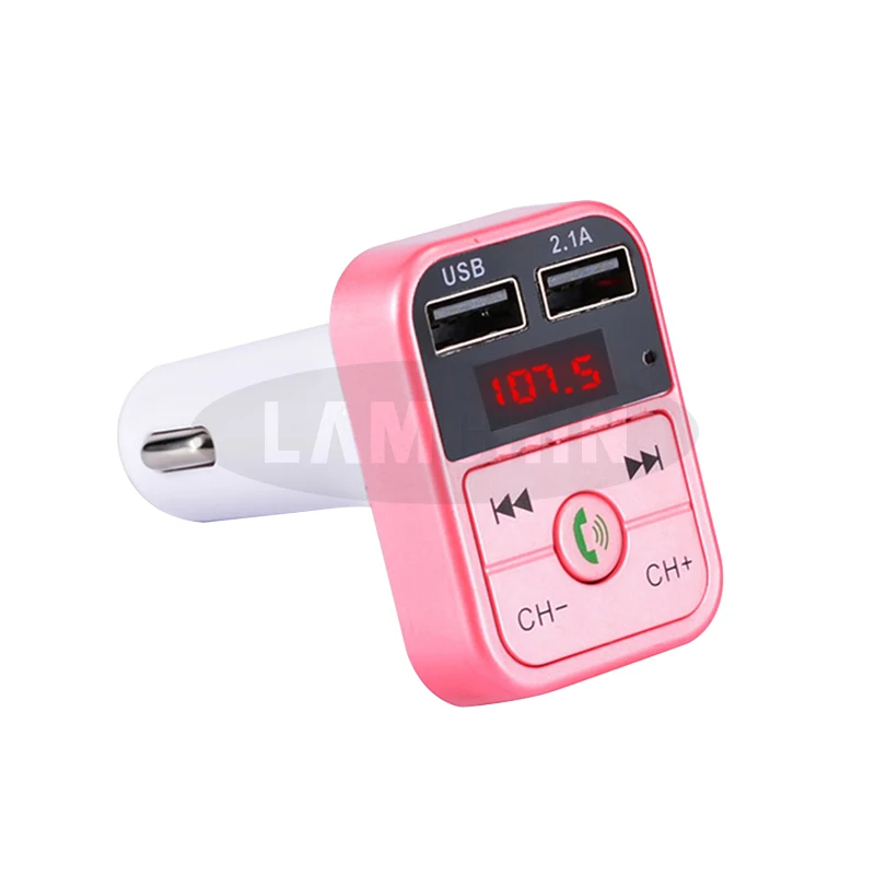 Rose gold Двойной зарядное устройство USB для samsung Xiaomi зарядное устройство USB для Iphone с fm-передатчиком Bluetooth Handfree usb-диск/TF карта воспроизведения музыки - Тип штекера: Rose gold
