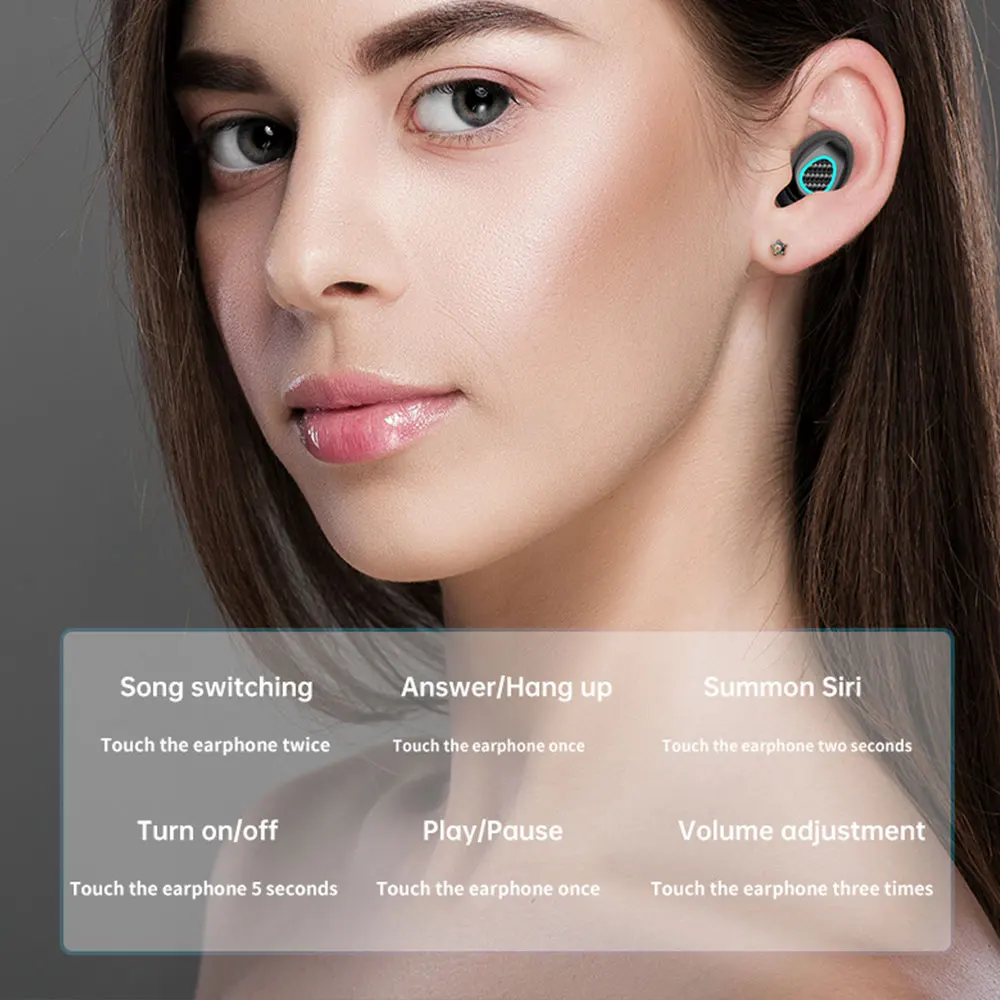 Беспроводные Bluetooth-наушники MS TWS 9D стерео спортивные водонепроницаемые наушники