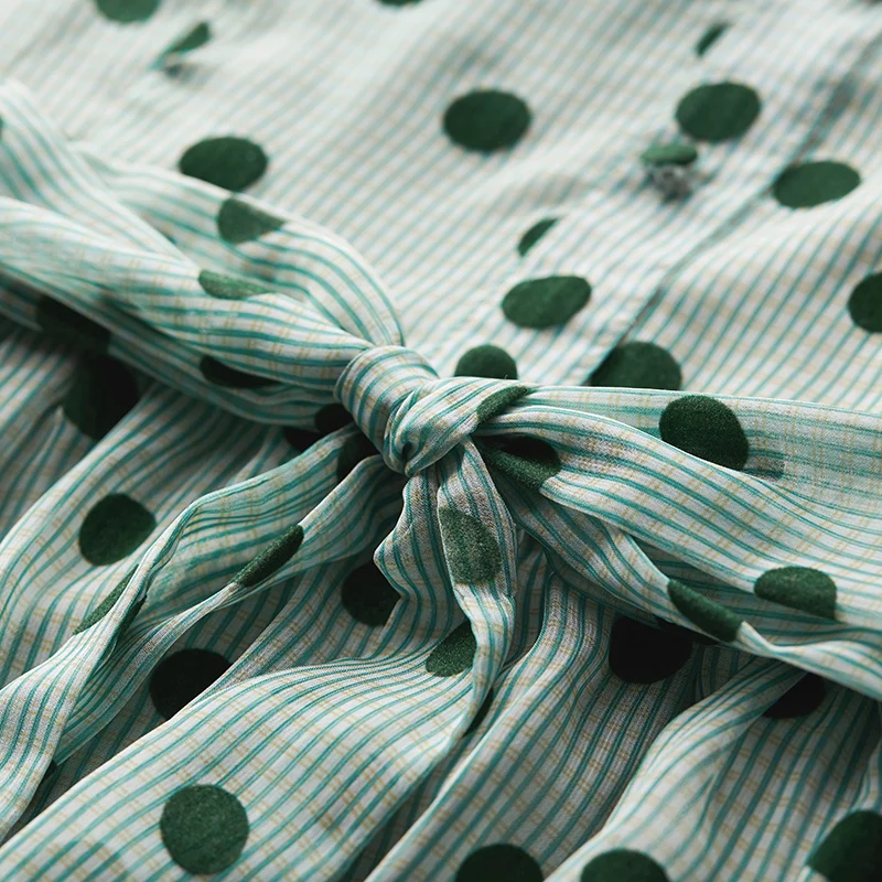 Платье ARTKA женское шифоновое с поясом винтажное длинное французское платье в