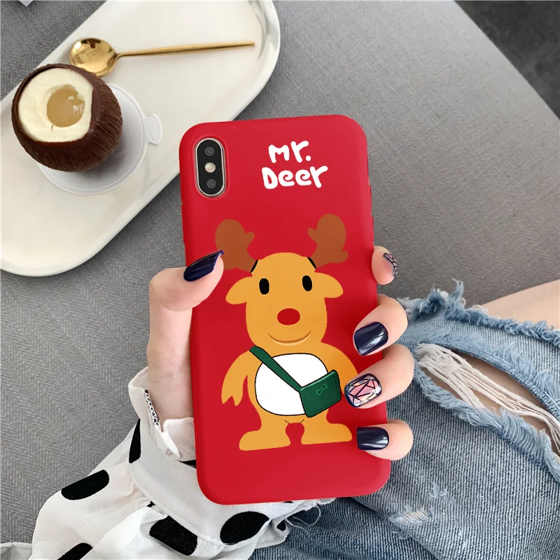 Kho-sdlulbao Чехол с рисунком на год и Рождество для iPhone 11 Pro XS Max X XR, Мягкий Силиконовый ТПУ матовый чехол для iPhone 6, 6 S, 7, 8 Plus, 5 5S, чехлы - Цвет: Kho-sdlulbao