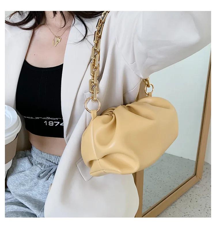 Сумка через плечо из мягкой кожи Cloud-wappd женская сумка-мессенджер с клецкой сумка