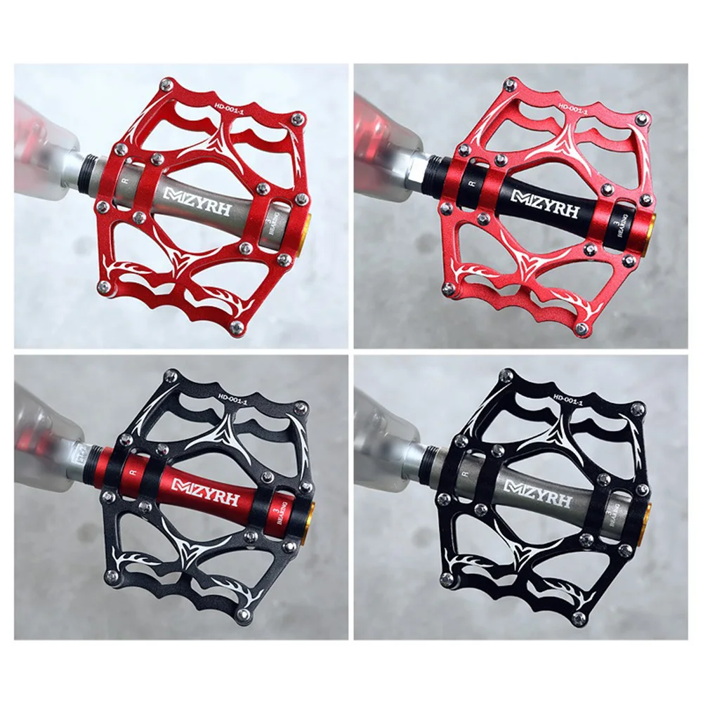 

Bike Pedals 3 Bearings Sealed Non-Slip Aluminum Alloy Bicycle Platform Flat Pedals For MTB, 14mm