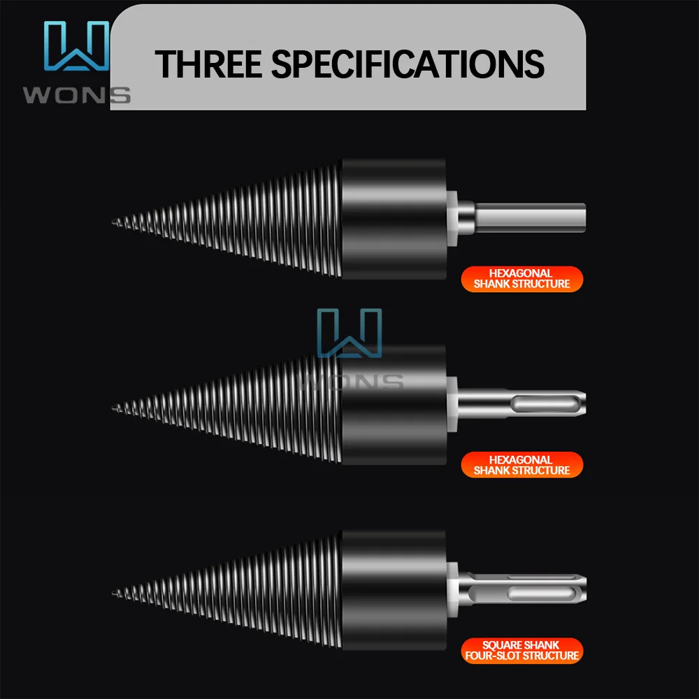 

Round Shank Two-slot Wood Splitting Drill Bit