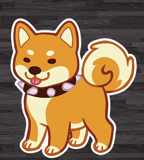 Виниловая наклейка с изображением собаки Шиба-ину | Автомобили и мотоциклы