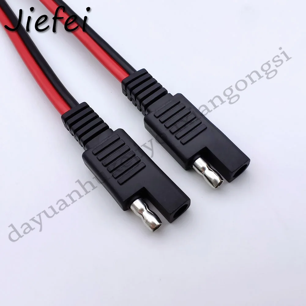 10pcs High quality SAE extension cable 30CM 50CM 100CM 1M 2M Cable SAE to SAE 14AWG / 18AWG DC Power Automotive CONNECTOR New